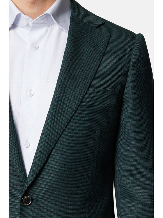Lancerto Lancerto Garnitur Garnitur Zielony Wełniany Newark GA073124000022 Zielony Slim Fit