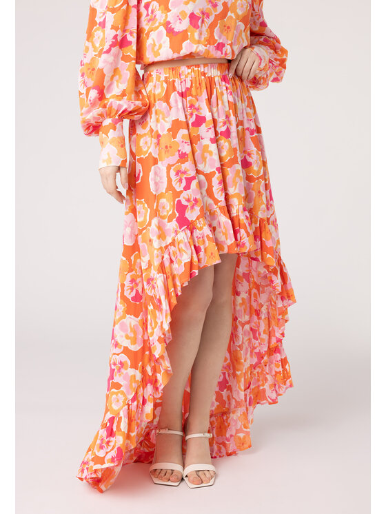 LAURELLA LAURELLA Spódnica Laurella 7UL015410 Pomarańczowy Regular Fit