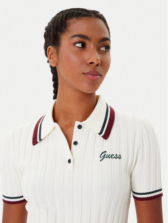 Guess Guess Polo V5BP04 Z1152 Λευκό Regular Fit