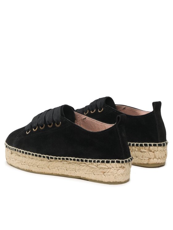 Manebi Manebi Espadryle Lace-Up Espadrilles K 1.0 E0 Czarny