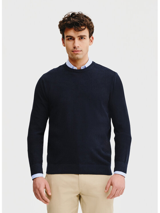 Pako Lorente Pako Lorente Sweter P25SF-2X-005 Granatowy Classic Fit