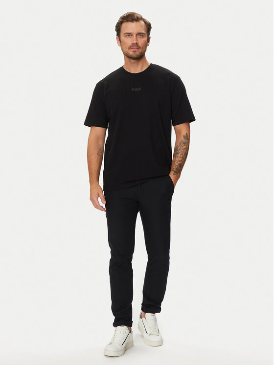 BOSS Boss Тишърт 50519368 Черен Oversize
