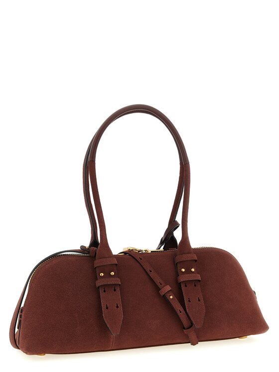 PINKO PINKO Torebka Bordeaux Cowhide Shoulder Bordowy