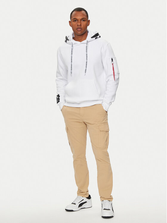 Alpha Industries Alpha Industries Mikina 126803 Biela Regular Fit
