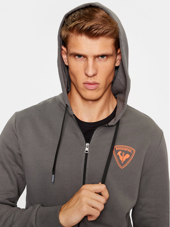 Rossignol Rossignol Džemperis ar kapuci Hero Fz Hoodie RLMMS10 Pelēks Regular Fit