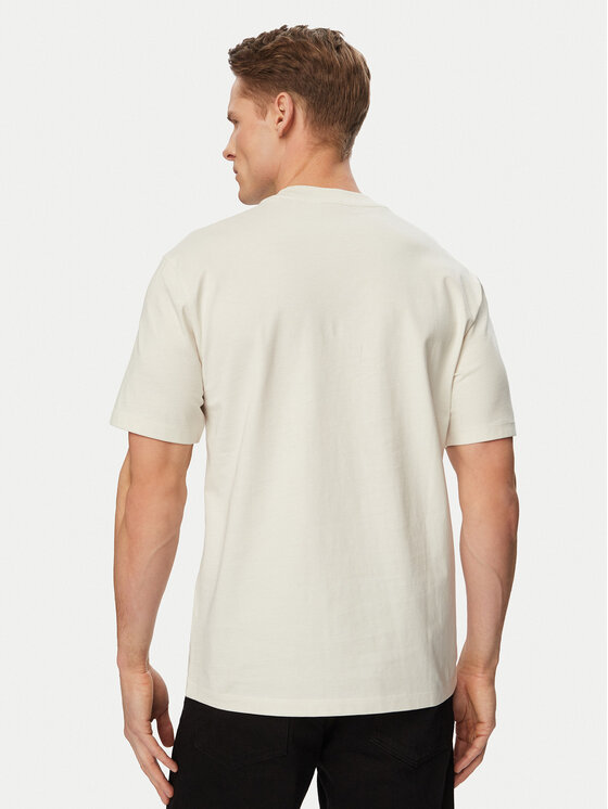 HUGO HUGO T-Shirt Dumeon 50557445 Kremowy Regular Fit