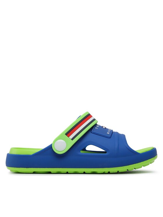 Tommy Hilfiger Tommy Hilfiger Klapki Stripes Comfy Sandal T3X2-32914-0083 S Niebieski