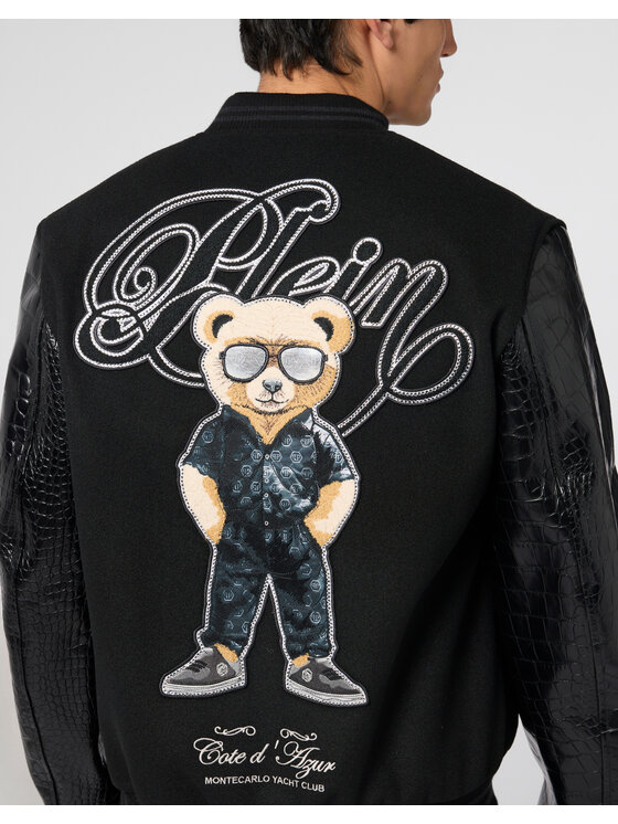 PHILIPP PLEIN PHILIPP PLEIN Kurtka bomber 29074 Czarny Regular Fit