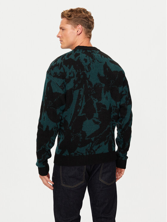 Jack & Jones Jack & Jones Svetr Rollie 12215468 Zelená Relaxed Fit