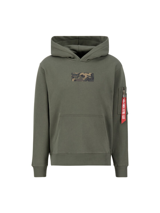 Alpha Industries Alpha Industries Bluza Camo Panel Hoodie Zielony Regular Fit