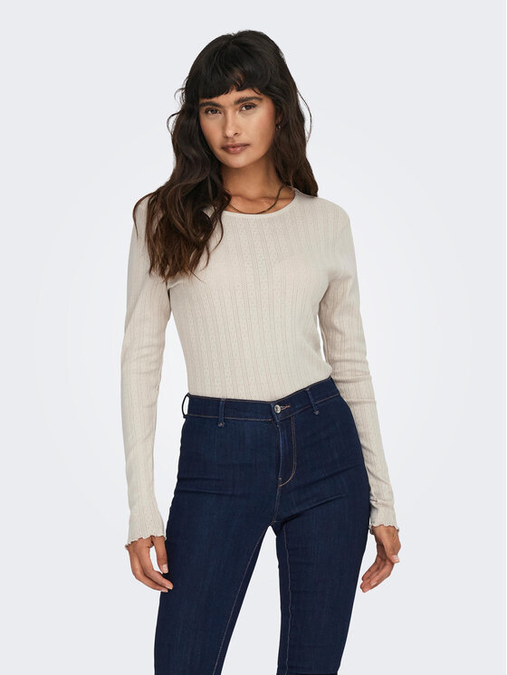 ONLY ONLY Majica Carlotta 15291987 Bež Regular Fit