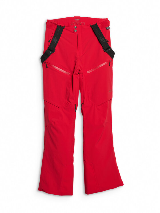 4F 4F Spodnie narciarskie SKI PERFORMANCE Czerwony Regular Fit