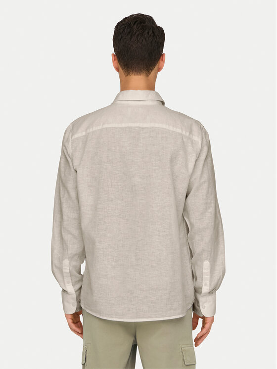 Only & Sons Only & Sons Srajca Caiden 22031804 Bež Regular Fit