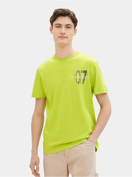 Tom Tailor Denim Tom Tailor Denim T-Shirt 1040838 Zielony Regular Fit
