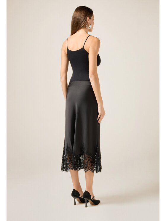 Oltre Oltre Gonna midi 1005J000299N033 Nero Slim Fit