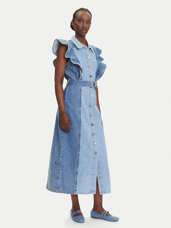 YAS YAS Джинсова сукня Cawi 26037659 Голубий Regular Fit