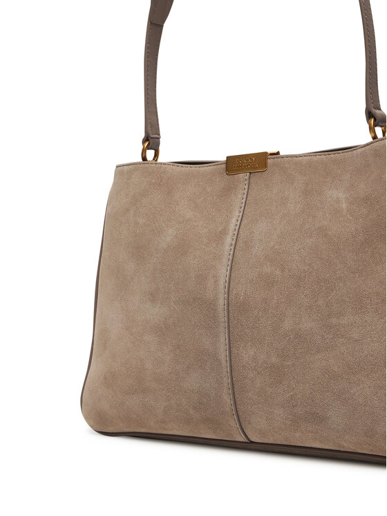 Tommy Hilfiger Tommy Hilfiger Torbica Casual Leather Shoulder Bag Sued AW0AW18201 Bež