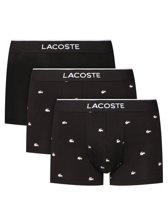 Lacoste Komplet 3 par bokserek 5H1299 Czarny