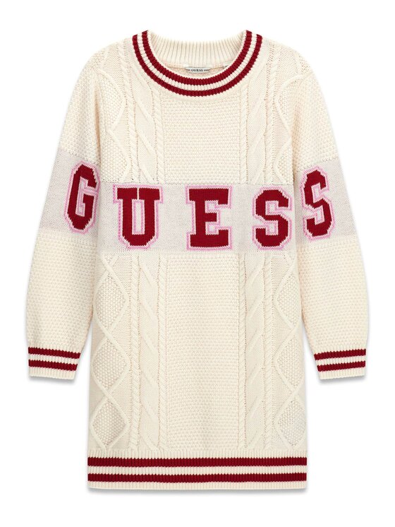 Guess Kids Guess Kids Každodenní šaty 180746 Béžová Classic Fit