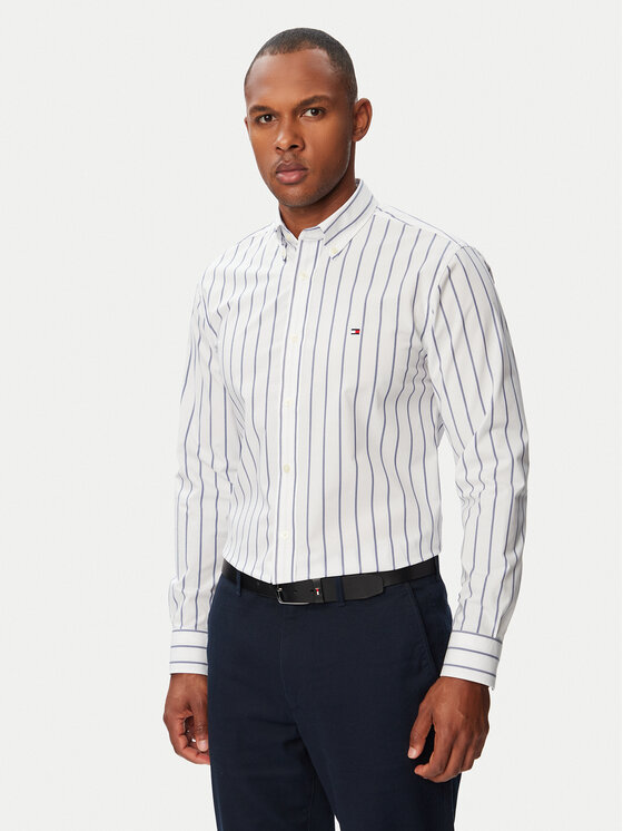 Tommy Hilfiger Cămașă Performance MW0MW43430 Albastru deschis Slim Fit