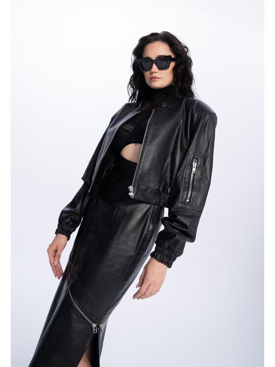 Mimika Mimika Kurtka damska Bomber Rumor Czarny Oversize