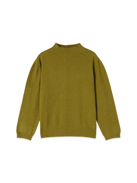 Oltre Oltre Sweter M162E002171N035 Zielony Regular Fit