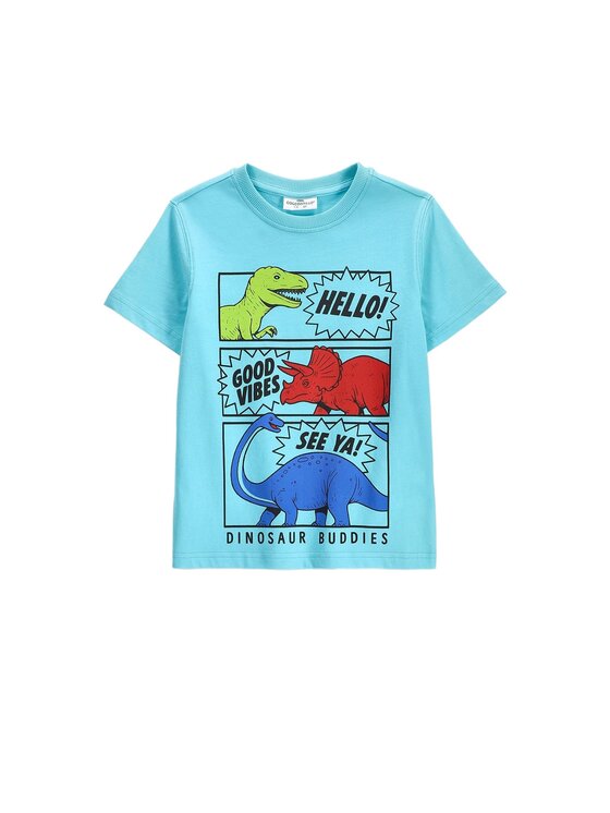 Coccodrillo Coccodrillo T-Shirt ZC6143214VBB-013 Turkusowy Regular Fit