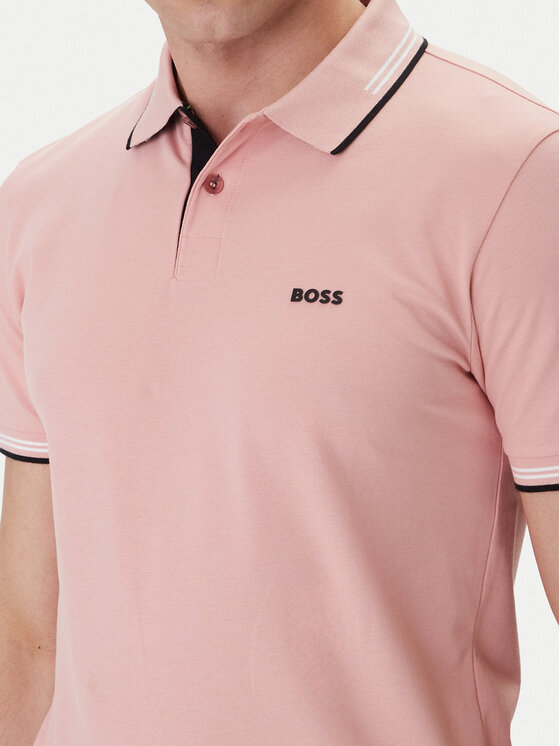 BOSS BOSS Polo Paul 50506193 Różowy Slim Fit