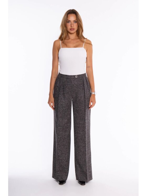 Made of Emotion Made of Emotion Pantaloni di tessuto M930 Nero Wide Leg