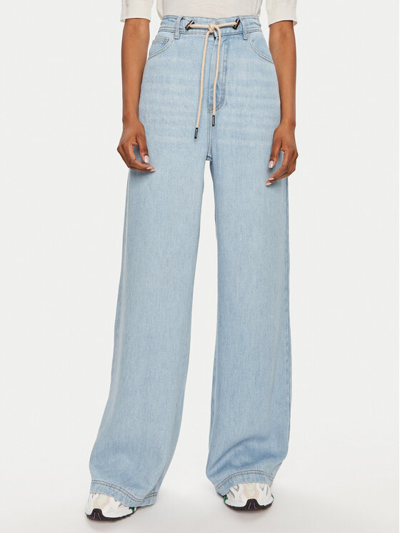 Munthe Džínsy Obey 242140524206 Modrá Wide Leg