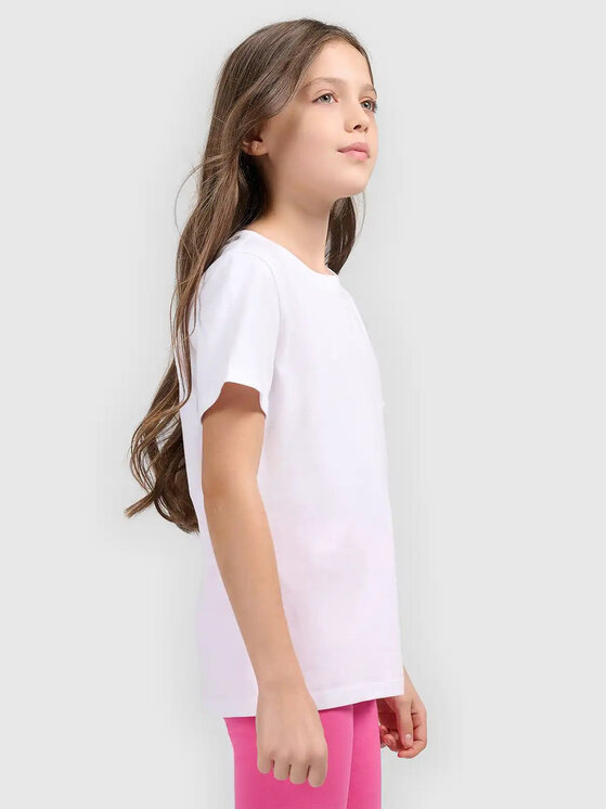 4F 4F T-Shirt TTSHF2332-10 Biały Active Fit