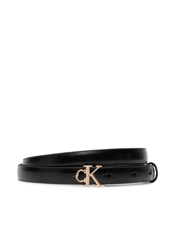 Calvin Klein Calvin Klein Pásek Round Ck Buckle Smooth 15Mm LV04F7085G Černá