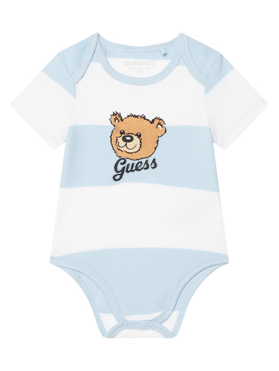 Guess Guess Komplet bluza, body i spodnie dresowe P6YG09 K4071 Niebieski jasny Regular Fit