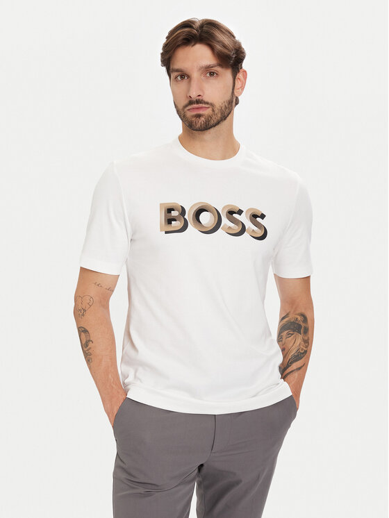 BOSS BOSS T-krekls H-Thompson 656 50551902 Balts Regular Fit