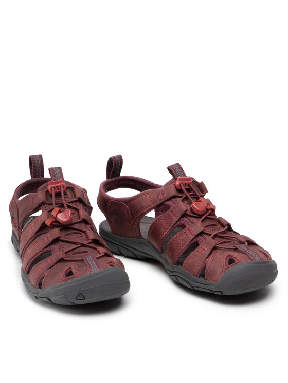 Keen Keen Sandali Clearwater Cnx Lleather 1025088 Bordo rdeča
