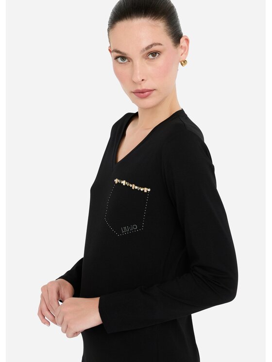 Liu Jo Liu Jo Longsleeve TF5170JS00322222 Nero Regular Fit