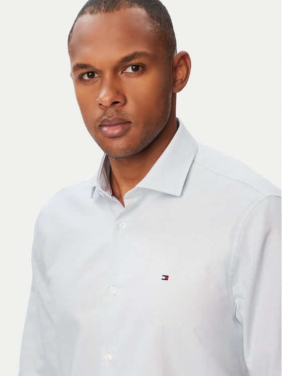 Tommy Hilfiger Tommy Hilfiger Koszula MW0MW43747 Niebieski jasny Slim Fit