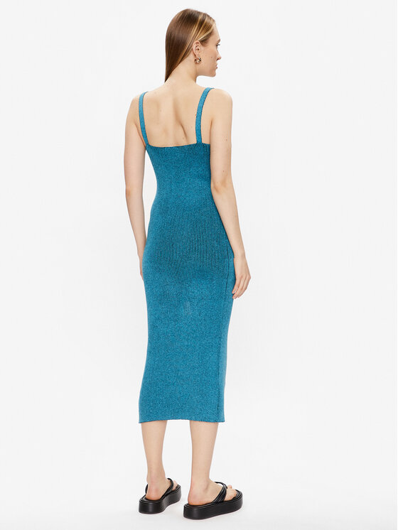 Vestito di maglia EDT7011001 Blu Fitted Fit