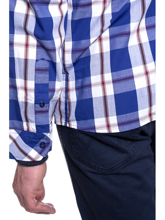 Mustang Mustang Camicia CASPER KC B-CHECK Blu Regular Fit