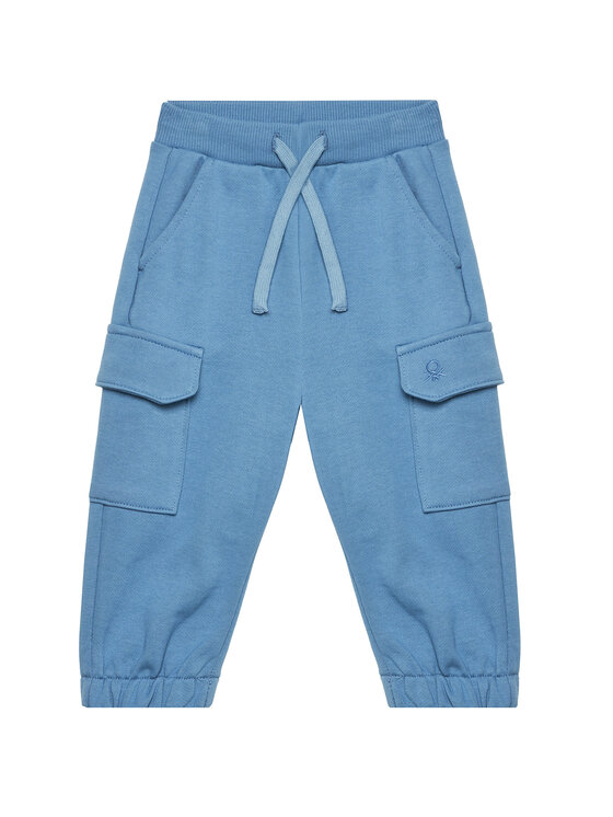 United Colors Of Benetton Spodnie dresowe 3UNIGF045 Niebieski Regular Fit