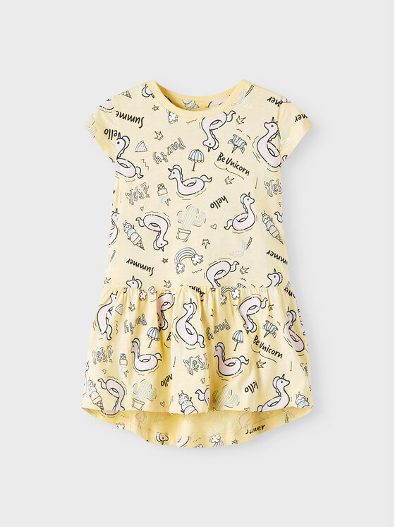 NAME IT NAME IT Kasdieninė suknelė 13202996 Geltona Regular Fit