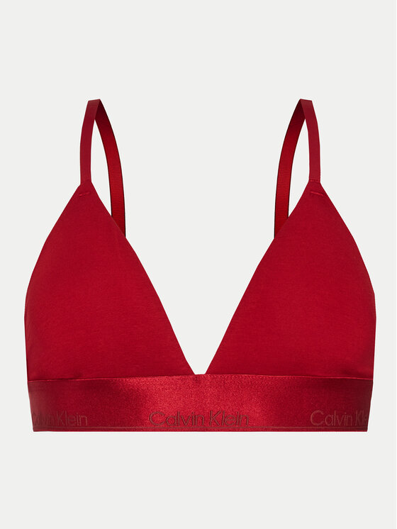 Calvin Klein Underwear Bralette krūšturis Lightly Lined Triangle 000QF7994E Bordo