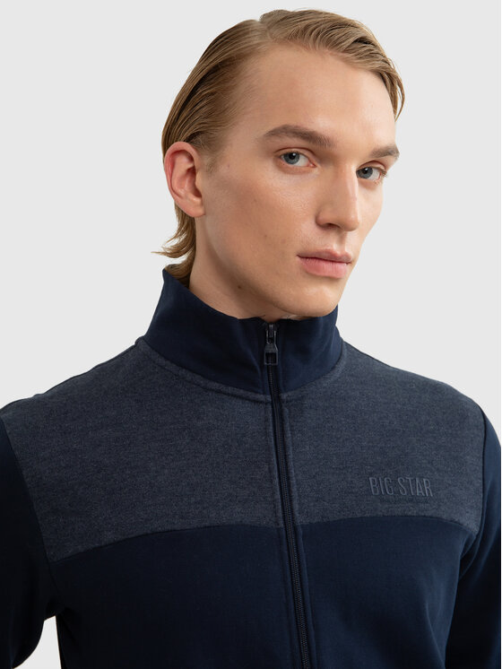 BIG STAR BIG STAR Bluza JOE Granatowy Basic Fit