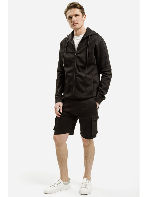 Cross Jeans Cross Jeans Szorty sportowe 49079-020 Czarny Regular Fit