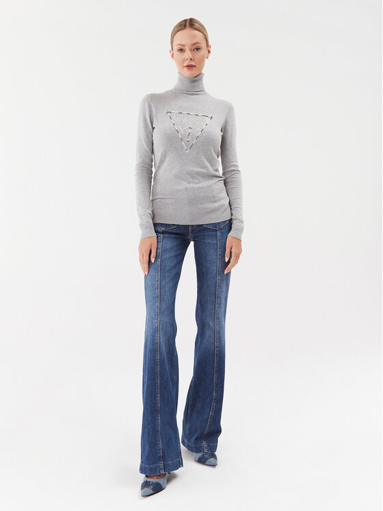 Guess Guess Rollkragenpullover W3BR23 Z2NQ2 Grau Regular Fit