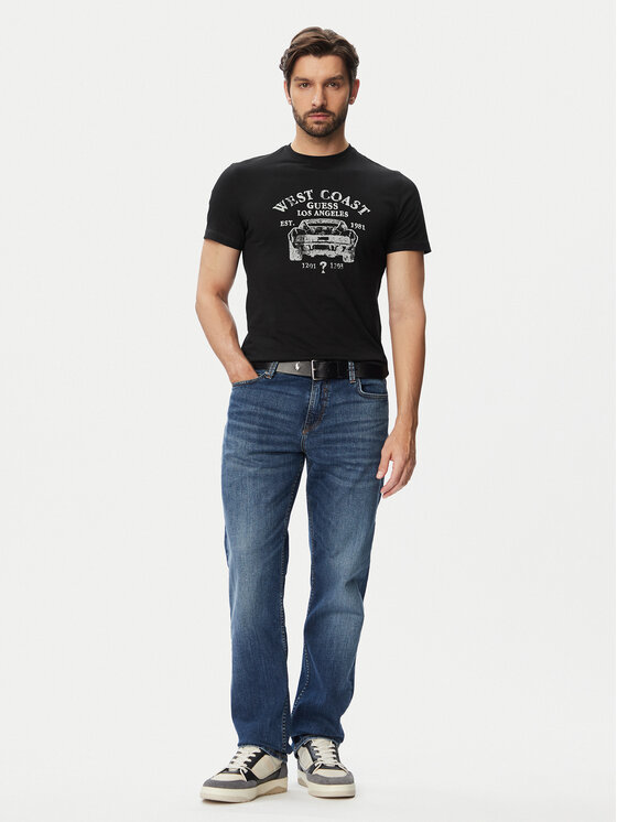 Guess Guess T-Shirt M6YI44 K4230 Czarny Slim Fit
