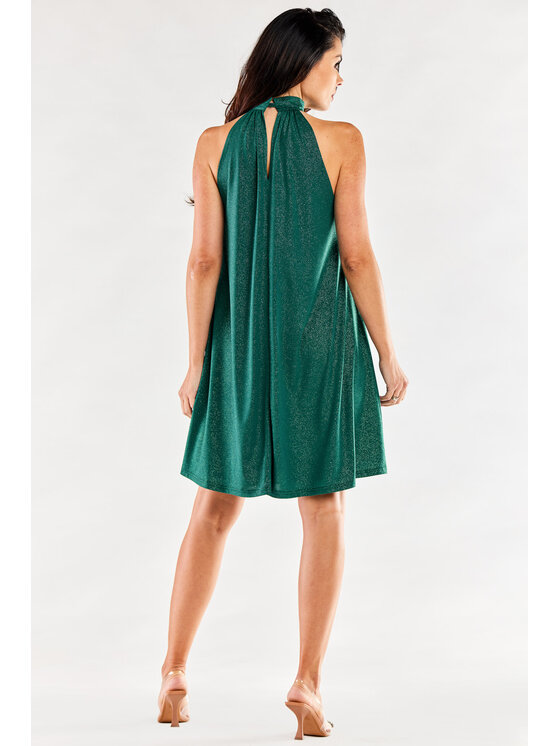 Awama Awama Sukienka wieczorowa A556 Zielony Basic Fit