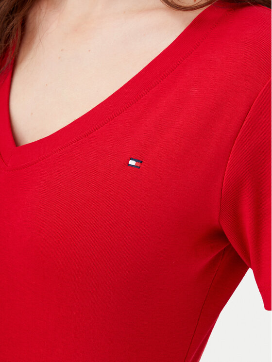 Tommy Hilfiger Tommy Hilfiger T-Shirt New Cody WW0WW40584 Czerwony Slim Fit