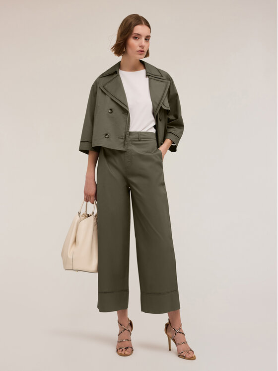 Motivi Motivi Pantaloni di tessuto P001Q003962N035 Verde Over Fit