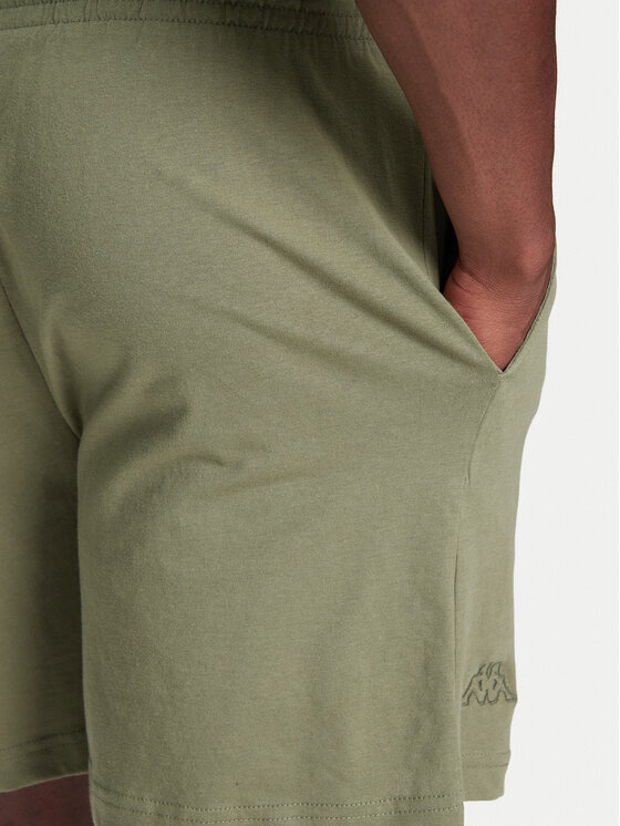 Kappa Kappa Pantaloni scurți sport Logo Korpo Cabas 303HZE0 Kaki Regular Fit